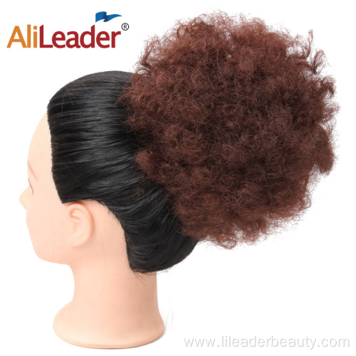 Afro Curly Drawstring Hair Puff Chignon with Combs